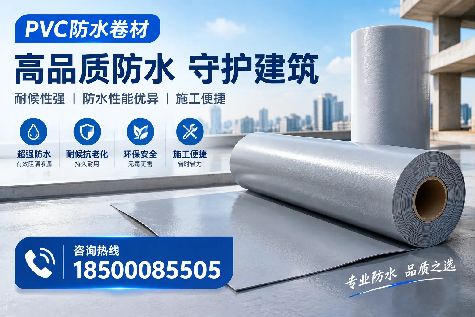 PVC防水卷材的防水效果评测,适合榆林的科学依据
